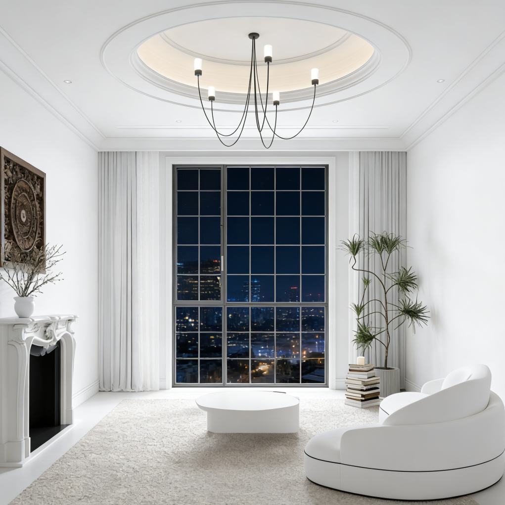 Retro Heritage Crittall Steel Look Tempered Double Pane Windows Aluminum Alloy Frame Midcentury Modern Design Energy Star Villa
