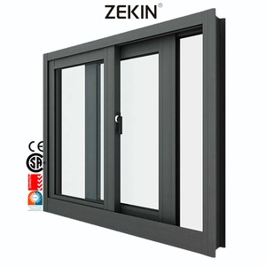 ZEKIN Modern Aluminium Laminated Glass Window Blackout Sound Absorbing Sliding Windows Steel Frame For Master Bedrooms Living