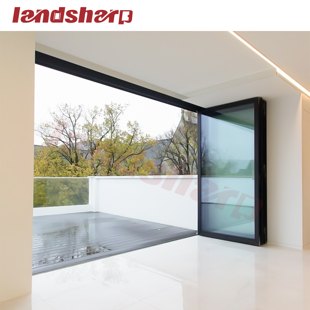 Landsharp Customized 6 Foot Panel Sliding French Bifold Door Aluminium Bi Folding Door Exterior Folding Door Hardware