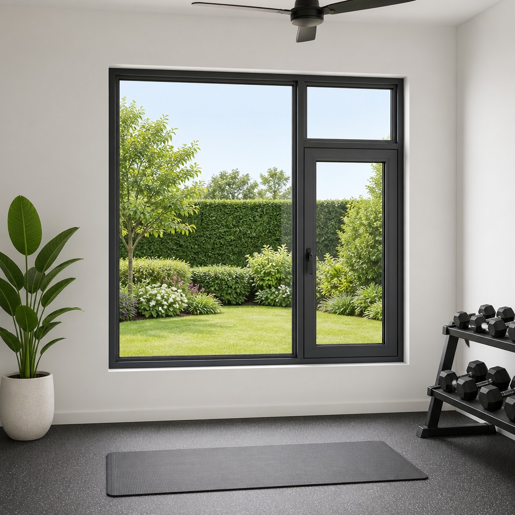 Replacement Modern Aluminum Bay Windows with Three Layer Glass and Stainless Steel Insect Screen for Villas and Kitchen