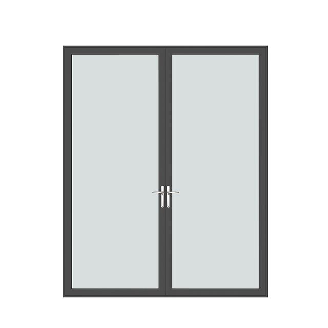 French Double Leaf Door Aluminum Clad Wood Thermal Break for Luxury Villa and Garden Entrance