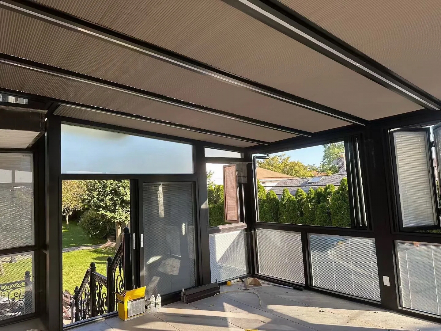 SHITUO Modern Glass Roof Window Set Aluminum Alloy Frame for Sunroom Skylight Home Extension Patio Shed