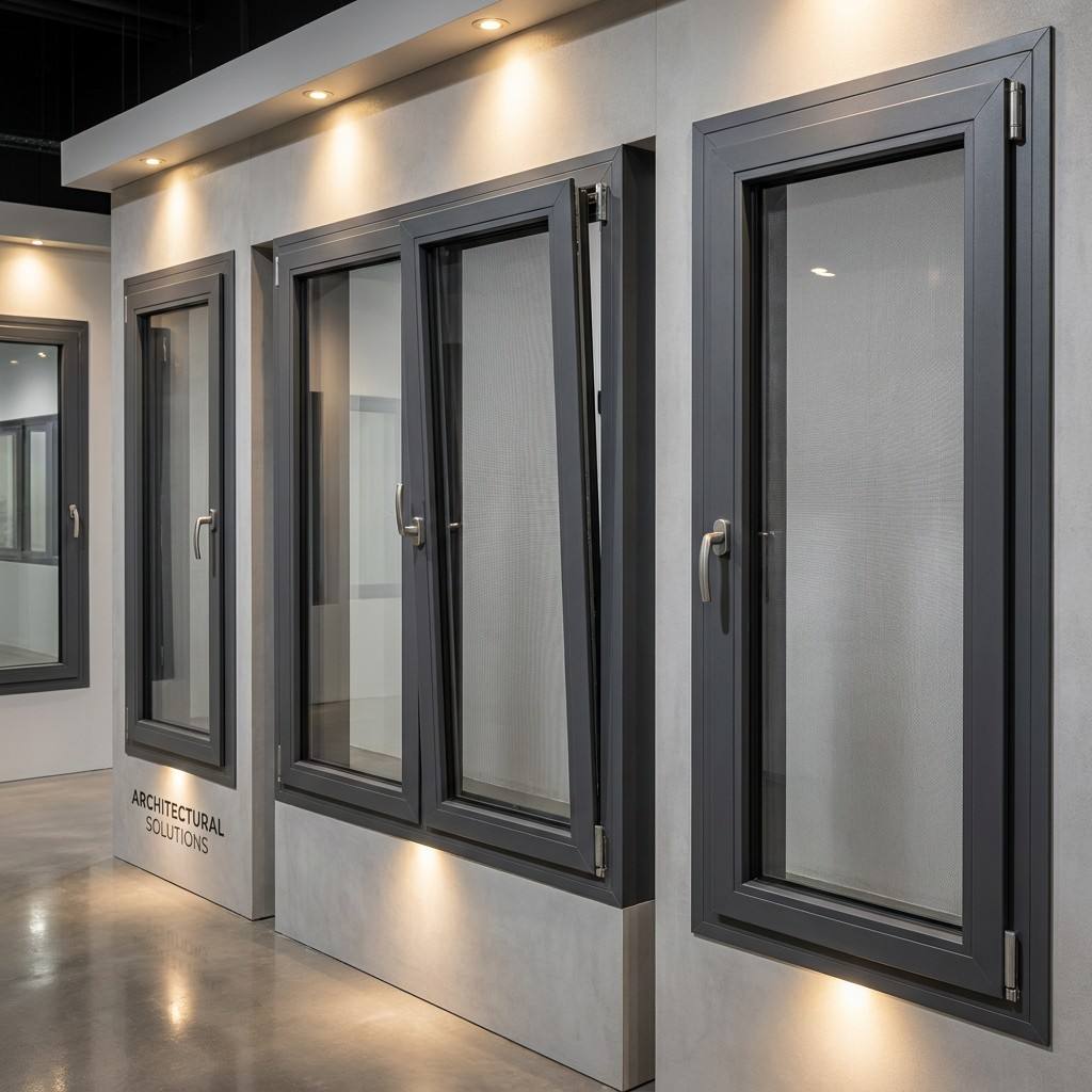 Premium Quality Eco Friendly High Strength Aluminum windows Easy Installation Invert Inside Window With Screen Window