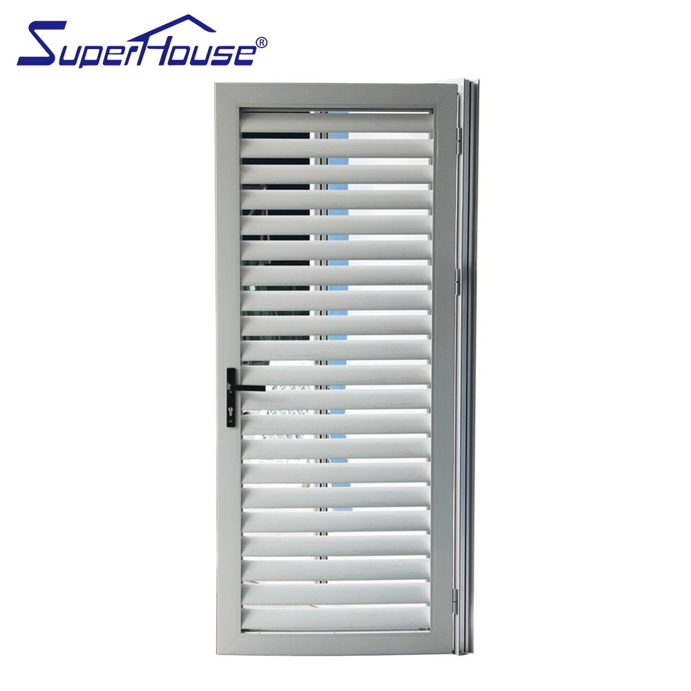 Superhouse Special Aluminium Exterior Aluminium Vented Loure Door With Chinese Best Workmanship