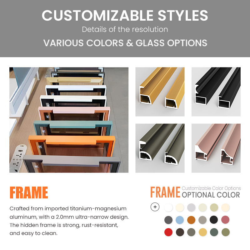 Oem Wholesale Aluminium Profile Wardrobe Door Tinted Glass Kitchen Cabinet Doors With Wholesale High Quality Deco Cabinet Doors