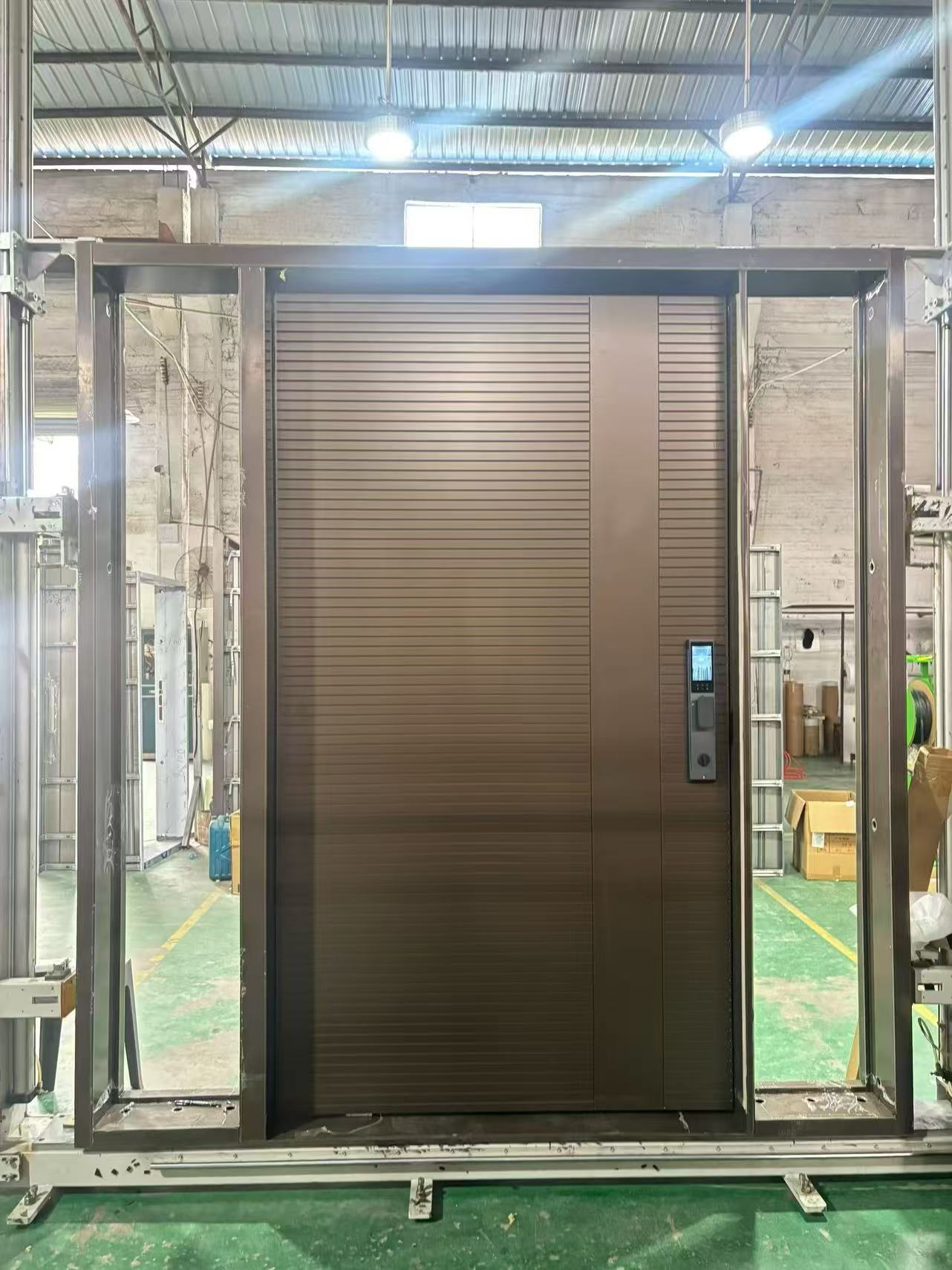 2026 New Aluminum Metal Front Door with Large Tempered Glass for Modern Residential Use