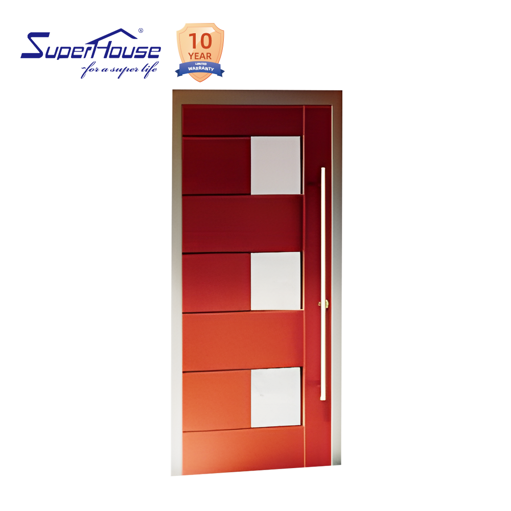 Superhouse Modern Aluminium Entry Door with Glass Chinese Factory Cheap