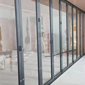 Smooth Sliding Anti-pinch Aluminum Structure For Backyard Patio And Residential Terrace Exterior Folding Door