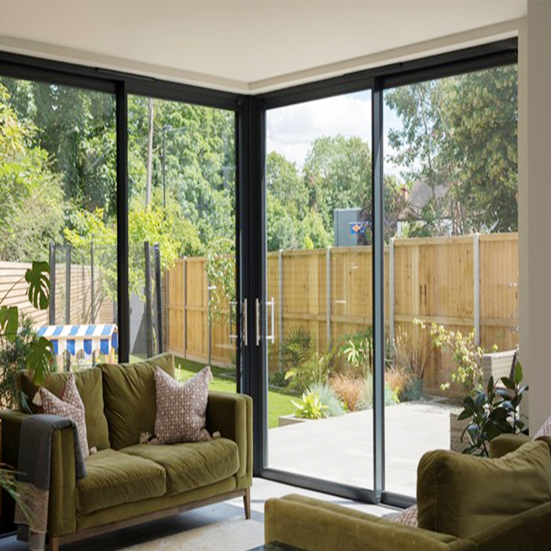 Modern Waterproof Bi Fold Doors Villa Exterior Aluminum Foldable Door Partition Accordion Glass Folding Patio System