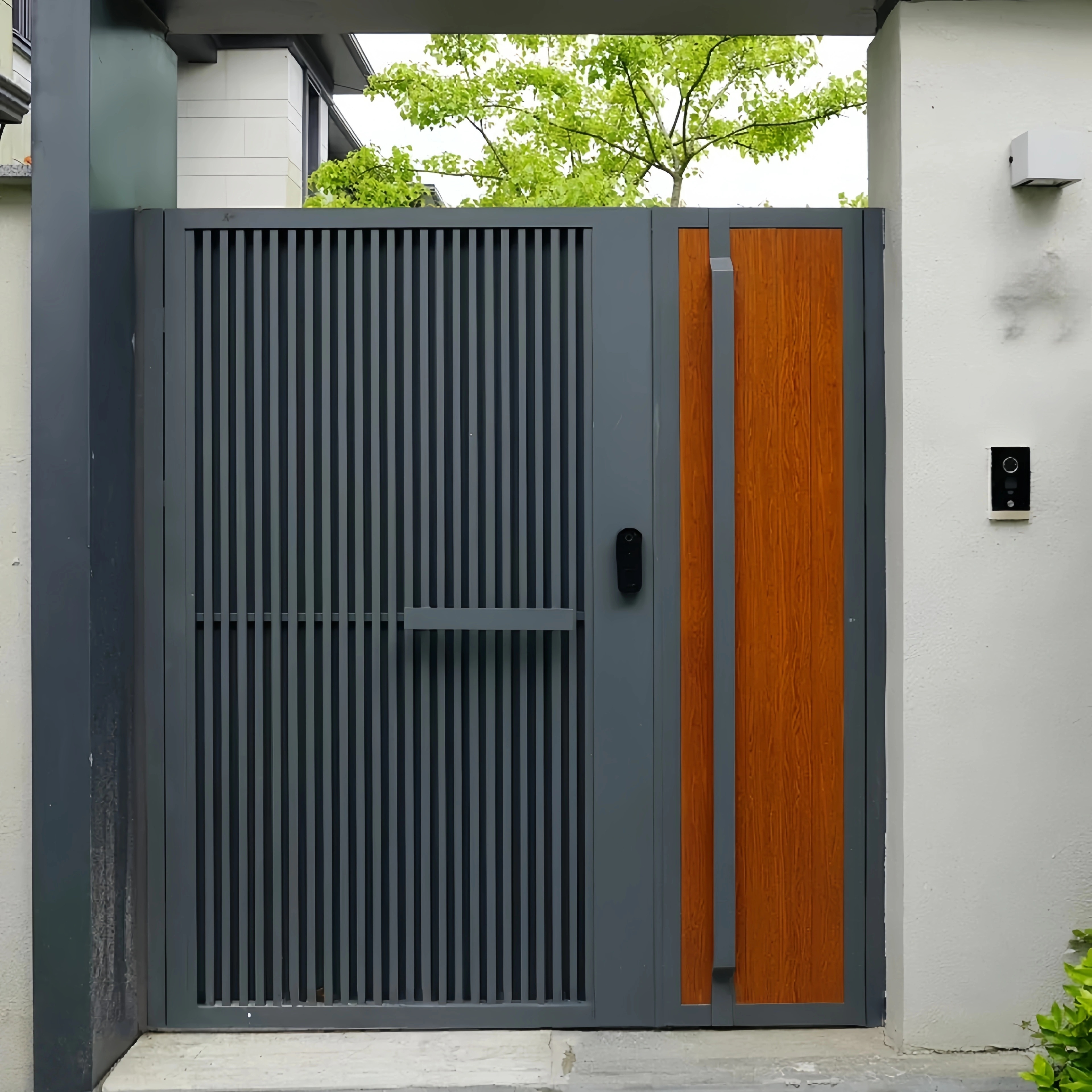 Aluminum Alloy Eco-Friendly Durable Folding Gate Sliding Door Retractable Swing Design Easy Installation for Villa House