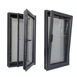 ZCSUNG Black Slim Aluminum Tilt Turn Casement Window