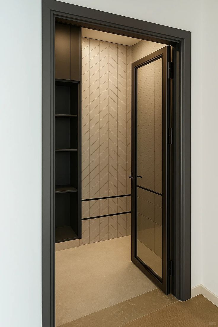 Extreme Narrow Frame Aluminum Thermal Break PT Door Slide Swing Trackless Casement PD Door Modern Waterproof Wine Cellar