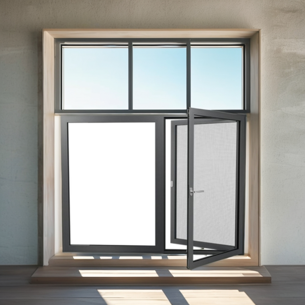 Modern Custom Hurricane-Proof Double Glazed Horizontal Sliding Doors and Windows with Roller Blind for Villas Aluminum Alloy