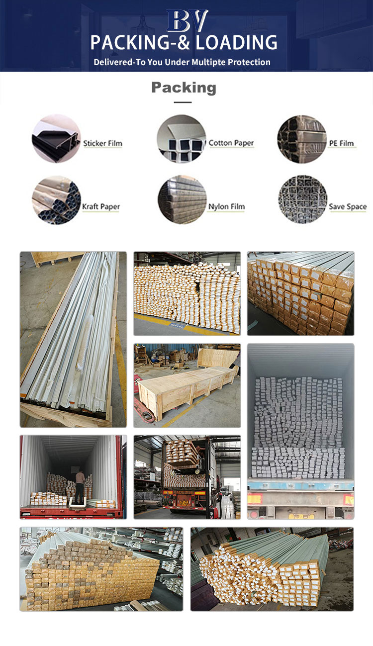 Aluminium Alloy Slim Profile Glass Front Aluminum Frame Cabinet Doors