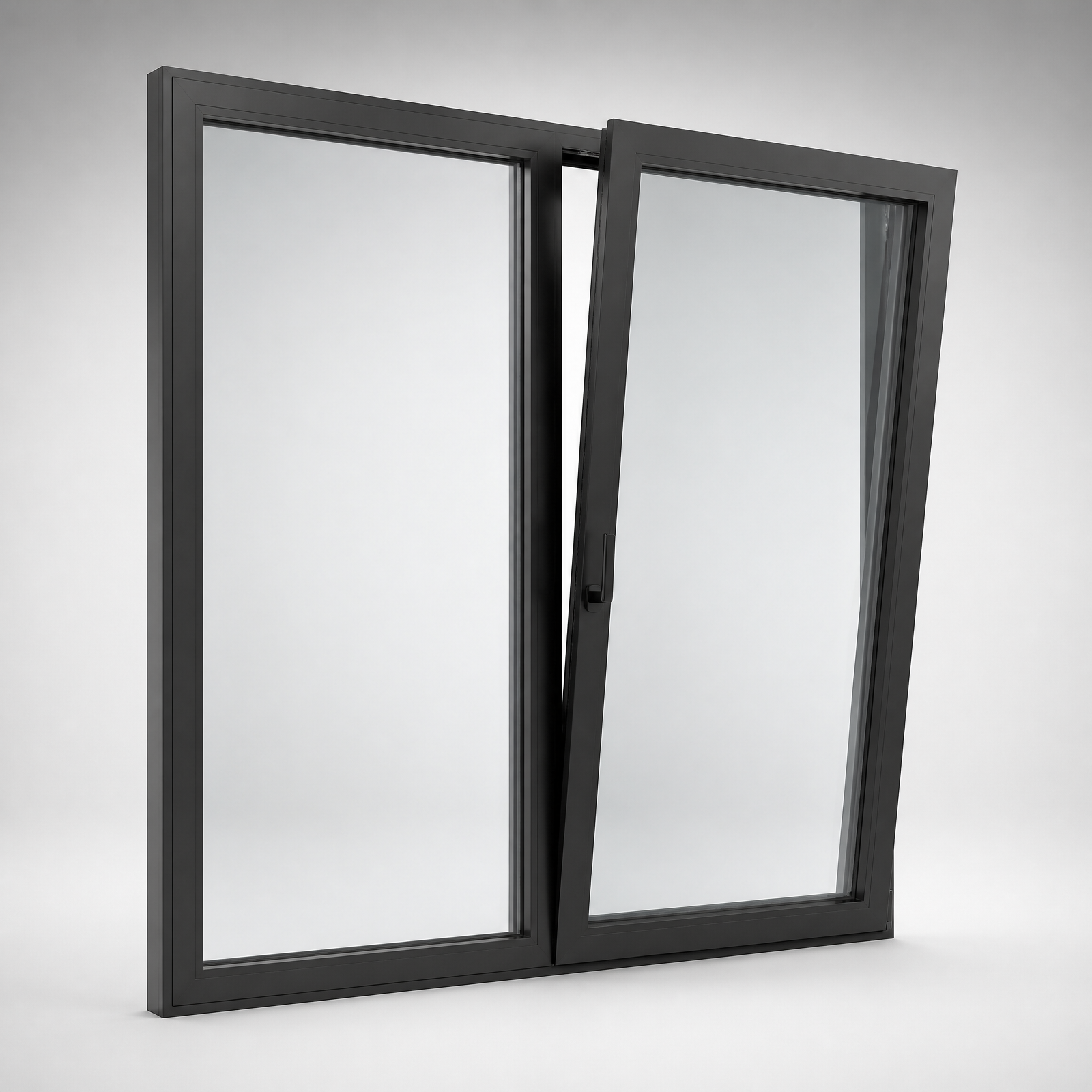 Modern Brown Color Aluminum Alloy Casement Windows with Insect Screen Energy Saving Wind Resistant Soundproof Bathroom Use
