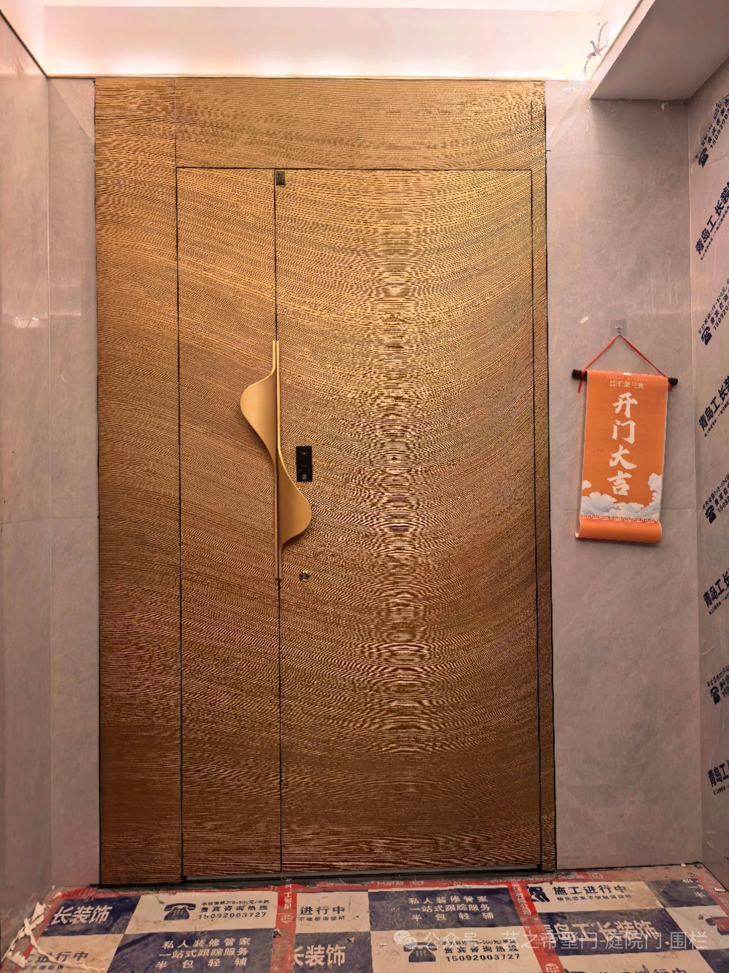 Hot Sale Copper Metal Entry Door With Antique Finish For Luxury Villa Main Gate