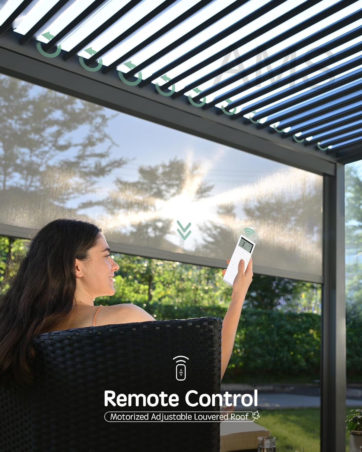 Customized Pergola Bioclimatica LED Lights Motorized Waterproof Louvres High Quality Aluminum Pergola For Backyard Entertainment