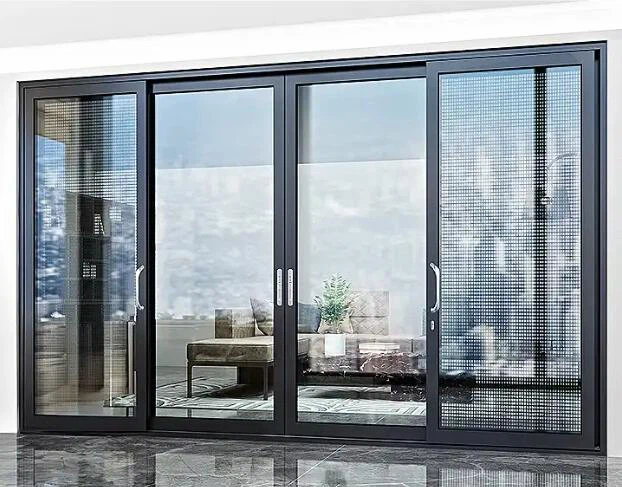 Certified Hurricane Proof Impact Panel Aluminum Tempered Glass Sliding Door Heat Insulation Soundproof Wine Cellar Living Room