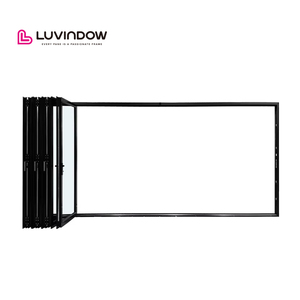 Impact Resistant Low Maintenance Thermal Break Aluminum Glass Accordion Folding Doors