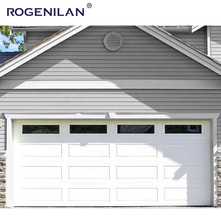 ROGENILAN Custom Aluminum Automatic Garage Door Sectional Remote-Controlled Motorized Driveway Garage Doors for Homes