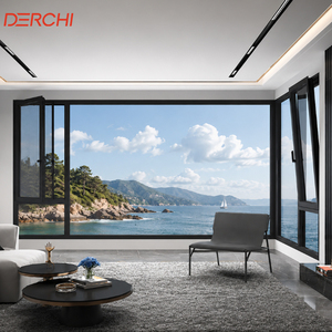 Double Glazed Aluminum Hurricane Impact windows Open Out Soundproof Glass windows Energy Efficient Casement Window for Sale
