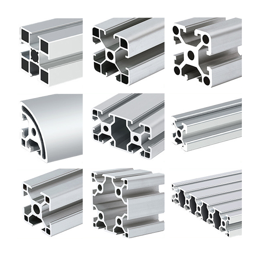 Hot 6000 Series Aluminum Profile Glass Bottom Slim Frame For Windproof Sliding Door Custom Cut Windows &amp; Doors