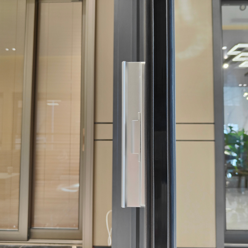 Hihaus Aluminum Sliding Windows for Houses Modern Bedroom Black Sliding Glass Windows with Shutters