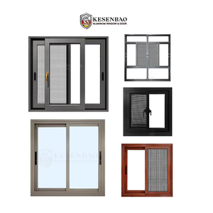 Modern Triple Glazed Aluminum Glass Sliding Windows With Screen &amp; Mosquito Net