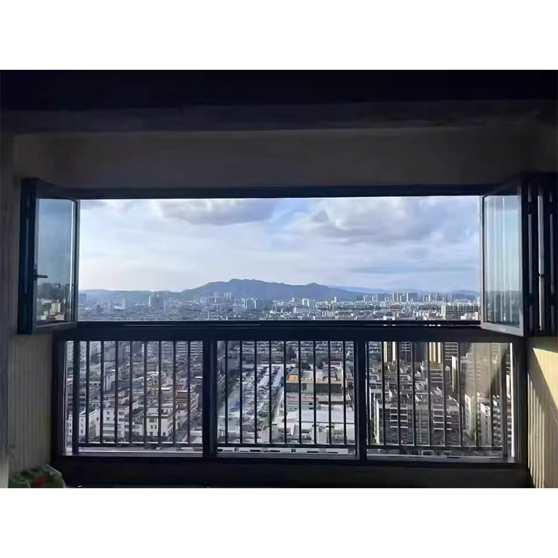 Vertical Aluminum Glass Folding Windows Outdoor House Vertical Folding Glass Windows
