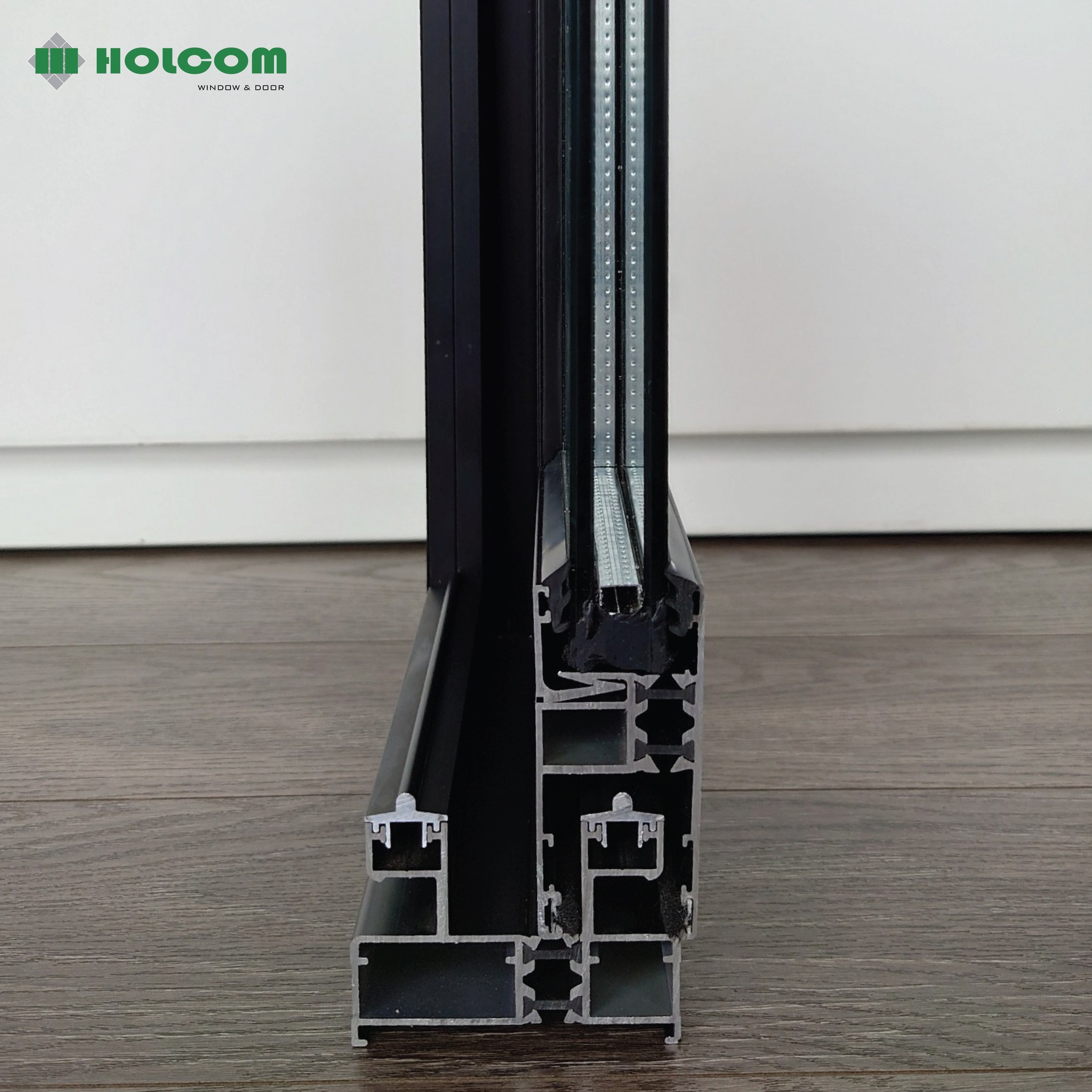 Modern Aluminum Glass Sliding Door Finished Surface for Apartments Garages Living Room Wine Cellar Dining Office Buildings