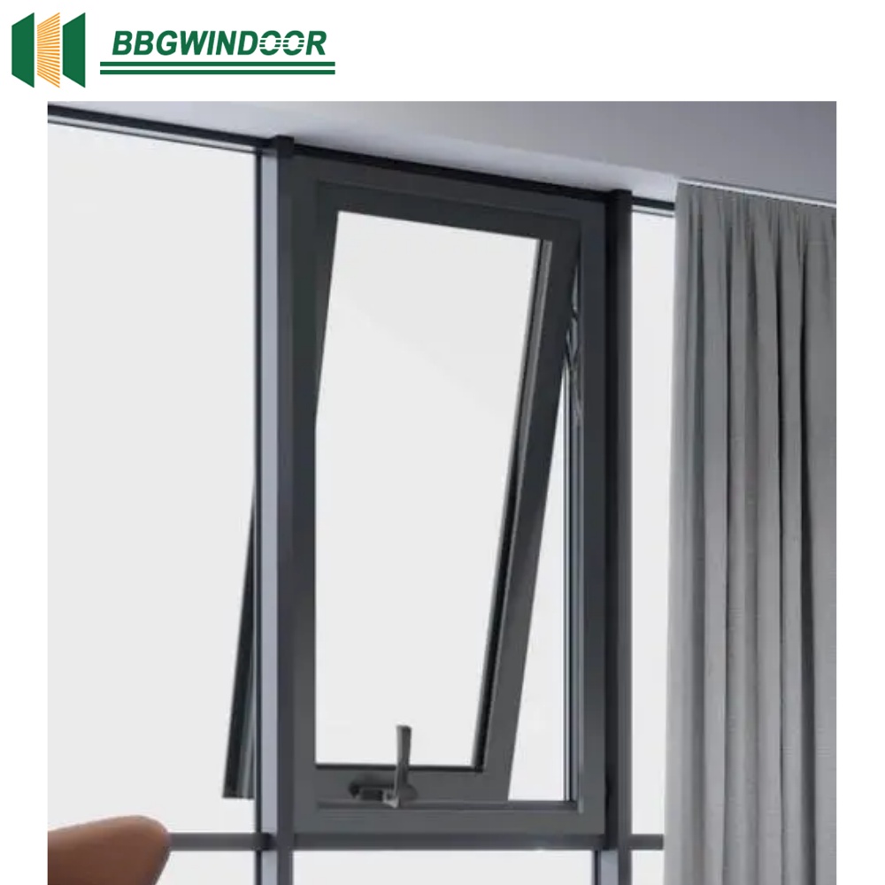 Lukliving Modern Vertical Louver Residential Energy Efficient American Aluminum Window Casement Hopper Top Hinged Awning Window
