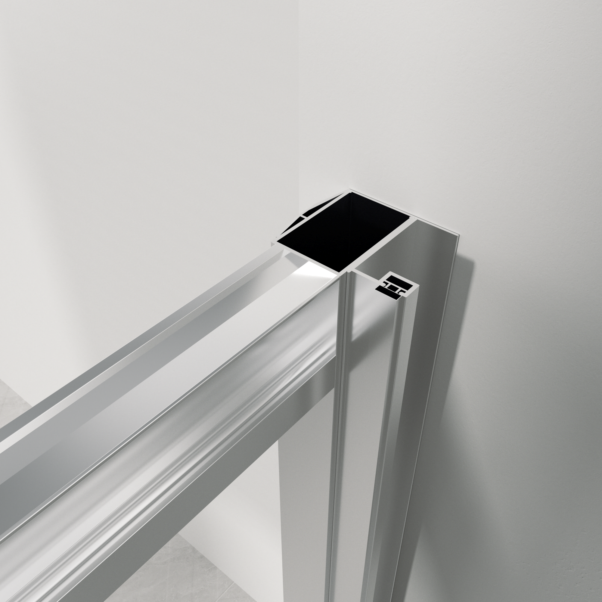Single Handle Aluminum Frame Tempered Glass Sliding Shower Door