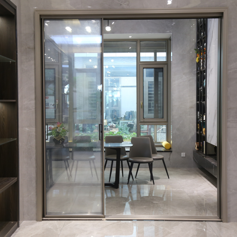 Hihaus Narrow Side Indoor Glass Sliding Doors Usa Certified Aluminum Sliding Door Track