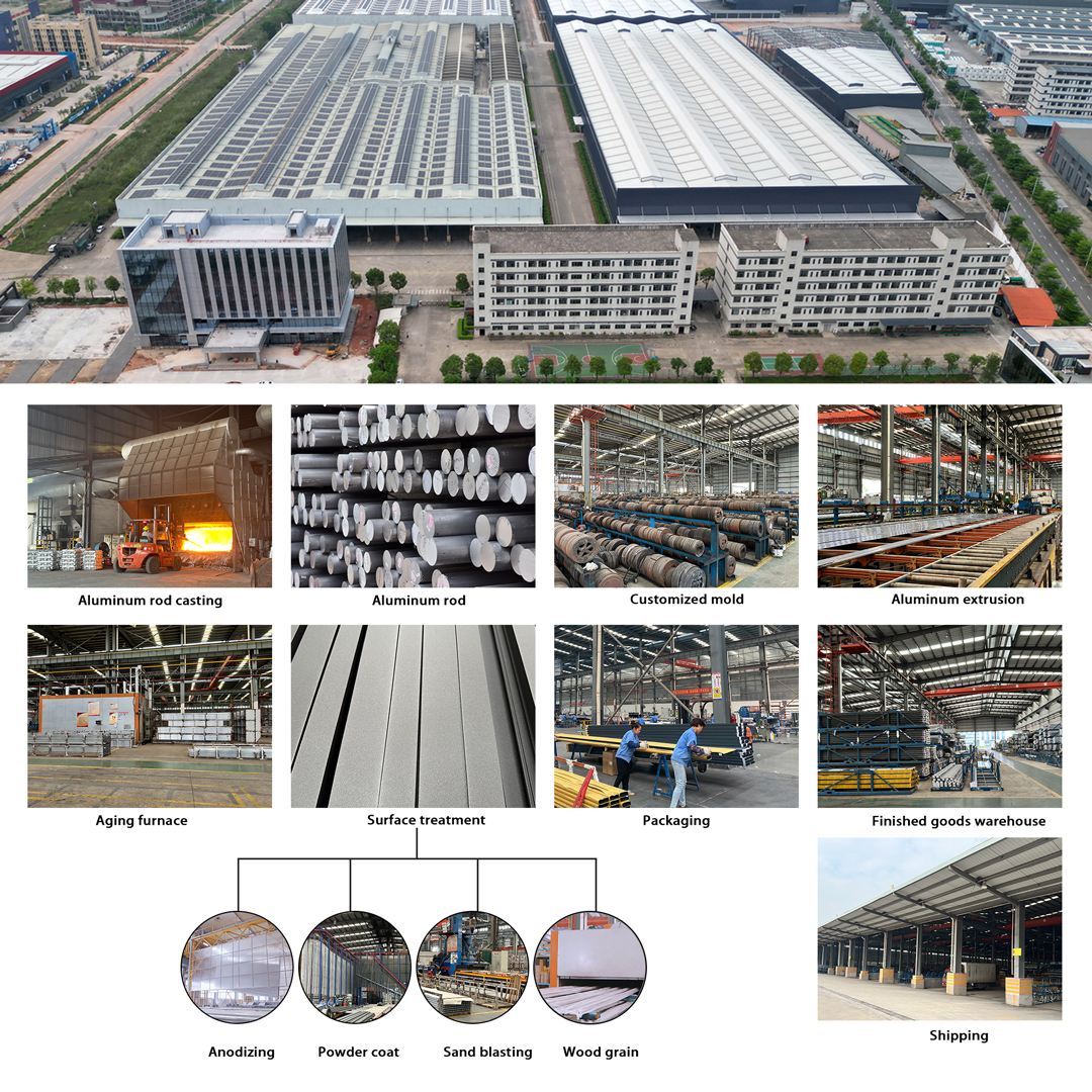 High Quality 6000 Series Aluminium Extrusion Profiles for Casement Sliding Windows and Doors with Cutting Service
