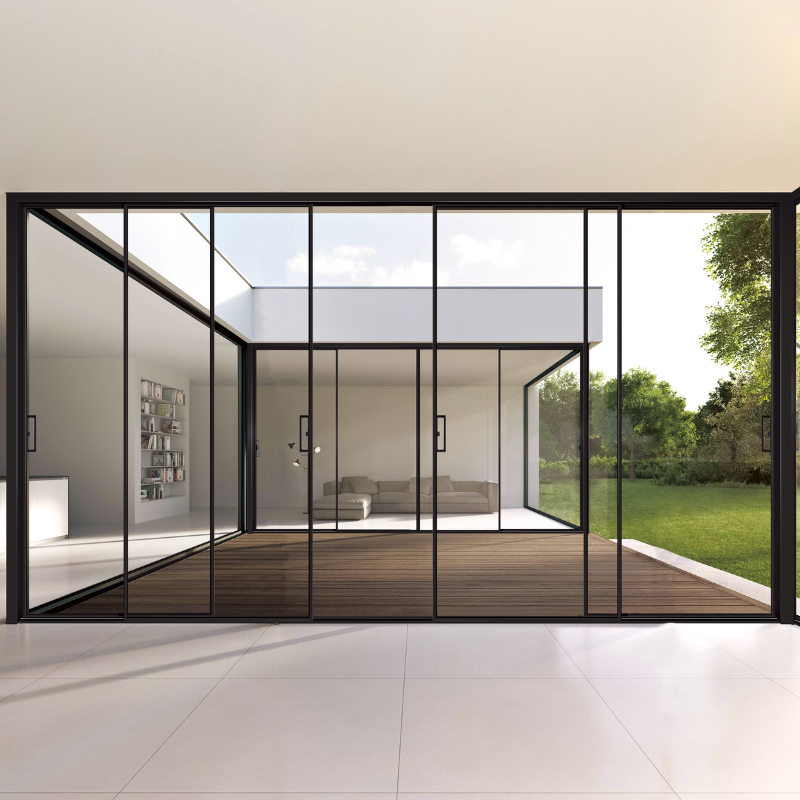 Hihaus Narrow Side Indoor Glass Sliding Doors Usa Certified Aluminum Sliding Door Track