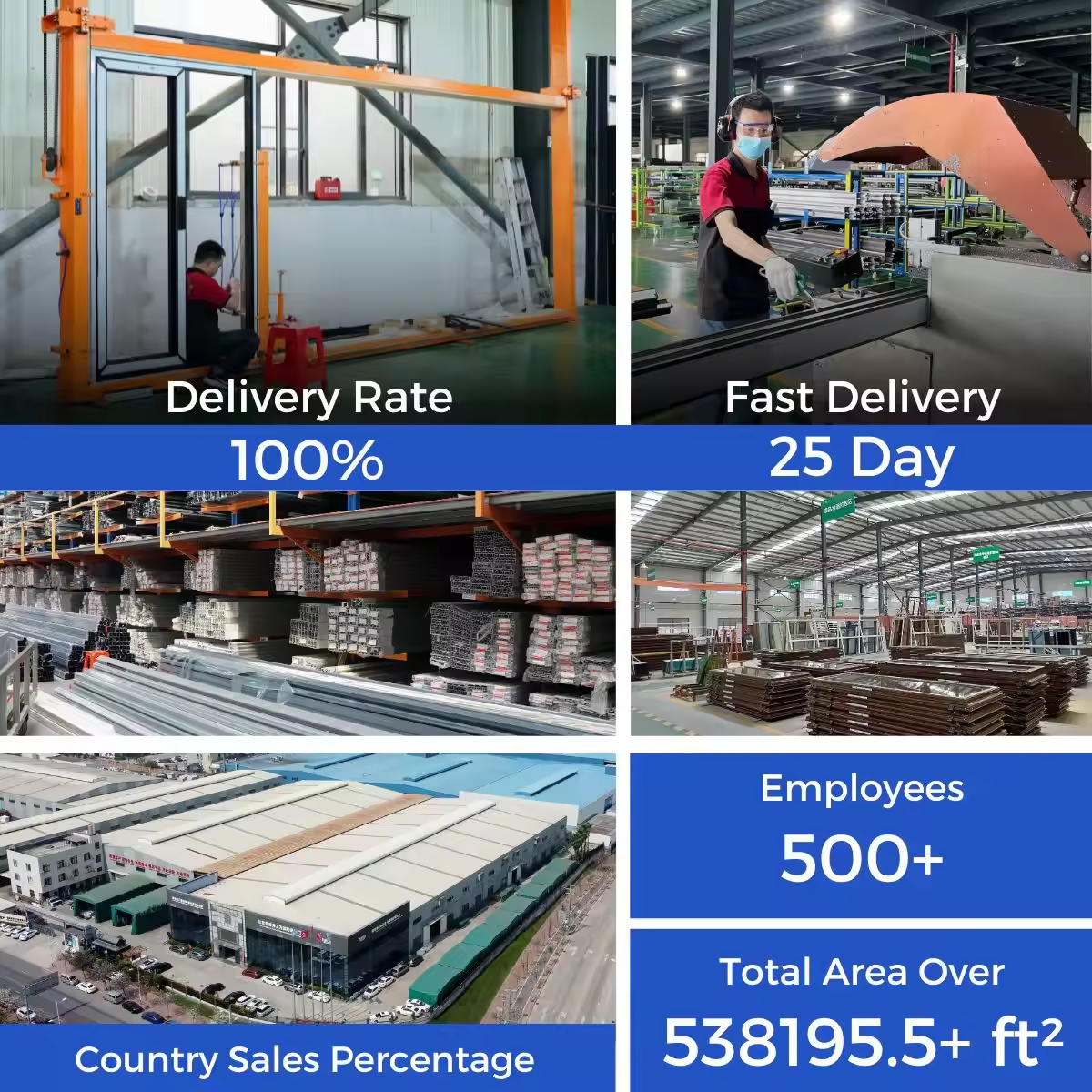 WANJIA Customized Glass Front Door Exterior Security Front Aluminum Door Main Entrance Villa Glass Pivot Doors