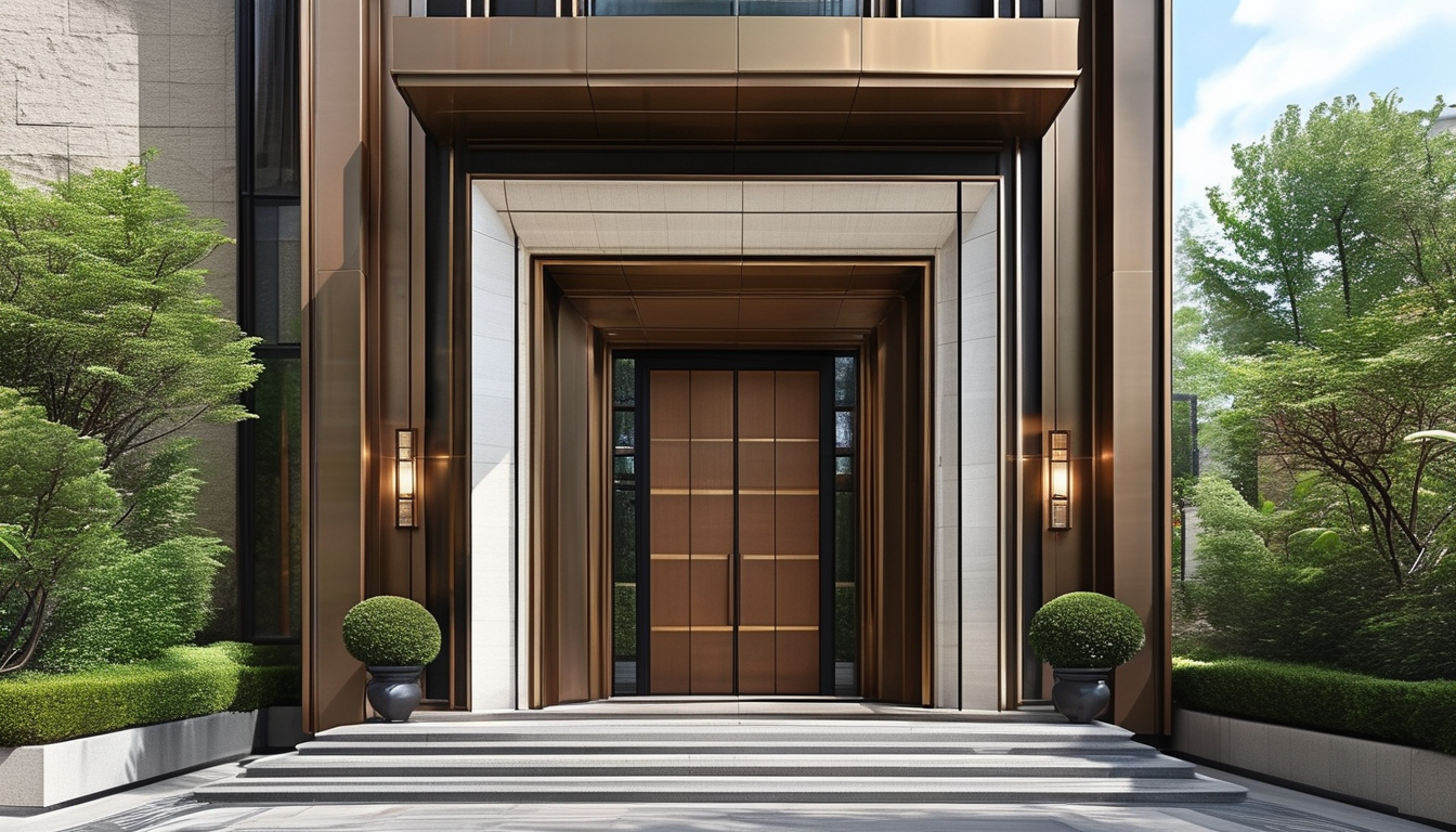 Large entrance door for modern villas