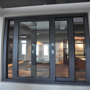 Hurricane impact aluminum double glass sliding window
