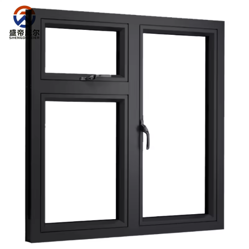 Privacy Built-in Blinds Aluminum Casement Window Double Glazed Insulated Glass Side Opening Window for Office