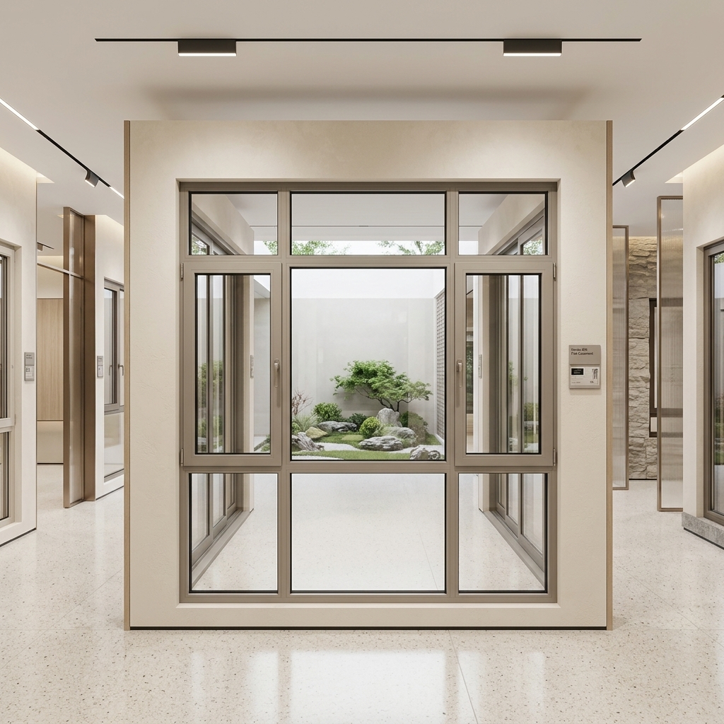 HUACAI Modern Flush Design Aluminum Casement Window Hidden Hardware Internal Tilt and Turn System Window