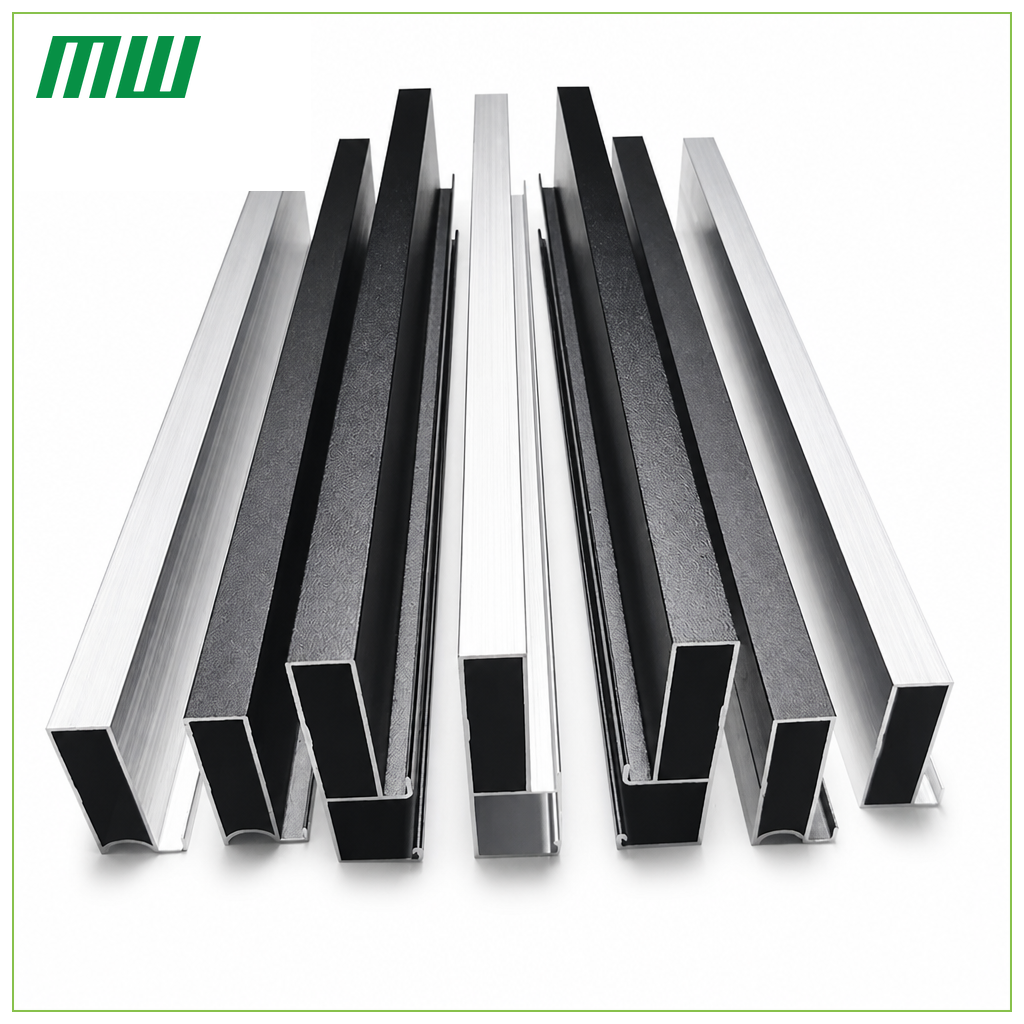 Wardrobe Doors Cabinet Doors 6000 Series Alloy Aluminum Extrusion Glass Frame Door Profiles Aluminum Kitchen Cabinet Profile