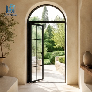 Thermal Break Aluminum Slim Glass Patio Casement Swing Door