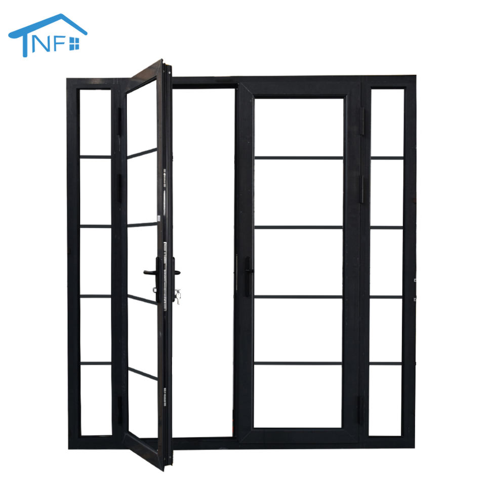 15 Year Warranty Tempered Glass Casement Door Balcony Apartment Mall Aluminum French Door