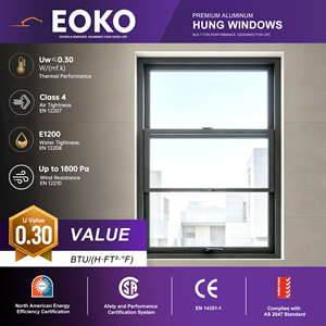 EOKO Double Hung Windows Impact USA Approved Thermal Break Insulated Aluminum