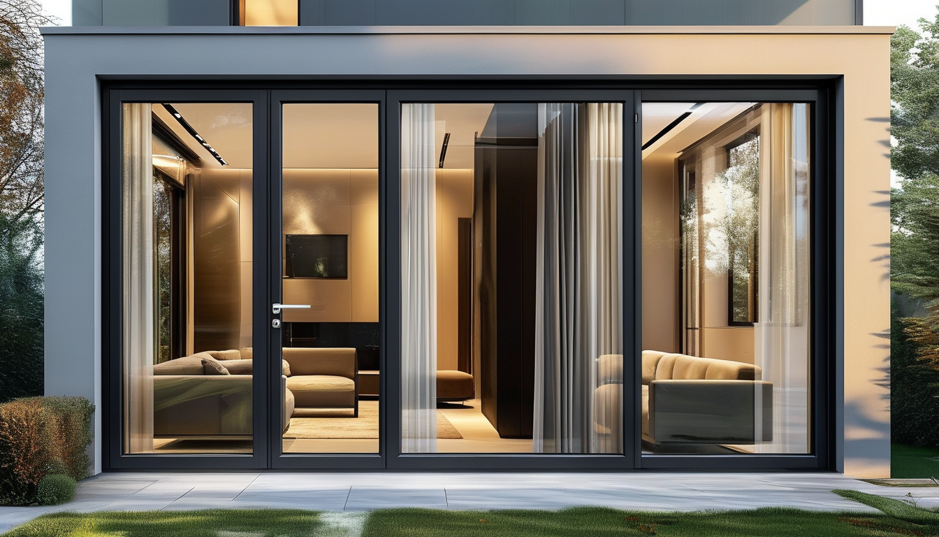 Insulated aluminum front door for private residences