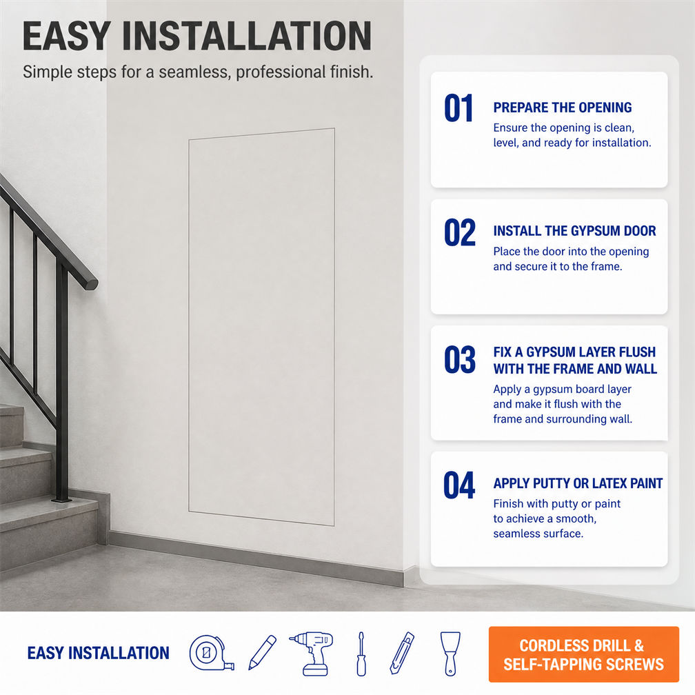 Access Panel Flush Finish Drywall Gypsum Door Aluminium Frame Touch Latch Wall Ceiling Inspection Service Hatch