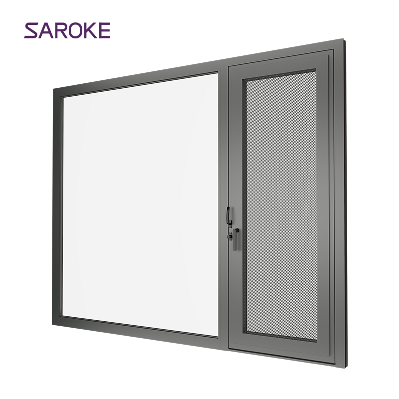 Laminated Glass Customizable Aluminum Swing Out Screen Doors for Houses