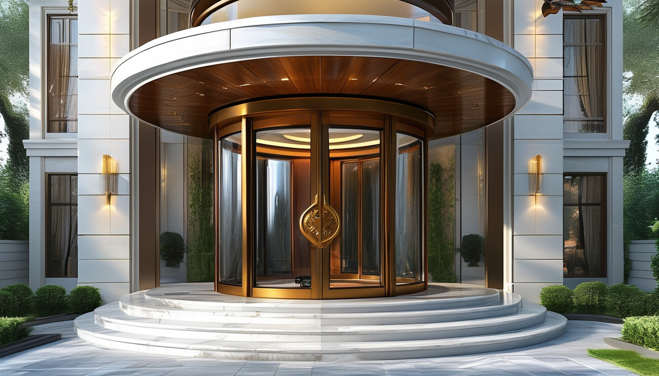 Pivot front door for luxury villas