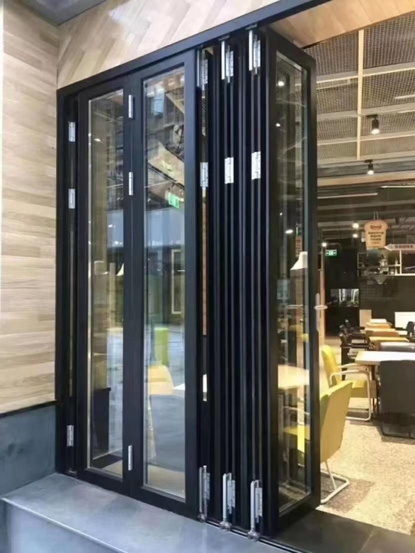 Smooth Sliding Anti-pinch Aluminum Structure For Backyard Patio And Residential Terrace Exterior Folding Door
