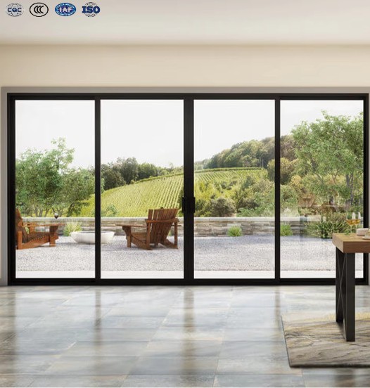 Modern Aluminum Alloy Sliding Windows And Doors with Tempered Glass Soundproof Exterior Use